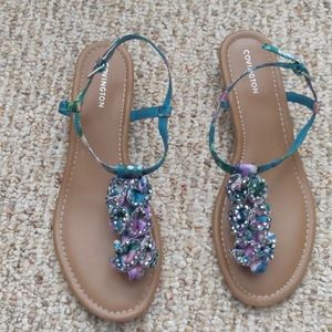 Multi color silver rhinstone